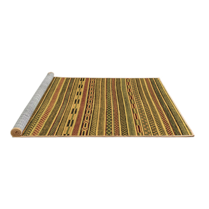 Sideview of Machine Washable Abstract Brown Modern Rug, wshabs2310brn