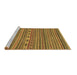 Sideview of Machine Washable Abstract Brown Modern Rug, wshabs2310brn