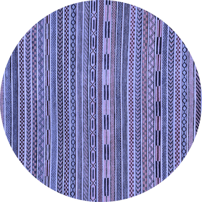 Round Machine Washable Abstract Blue Modern Rug, wshabs2310blu