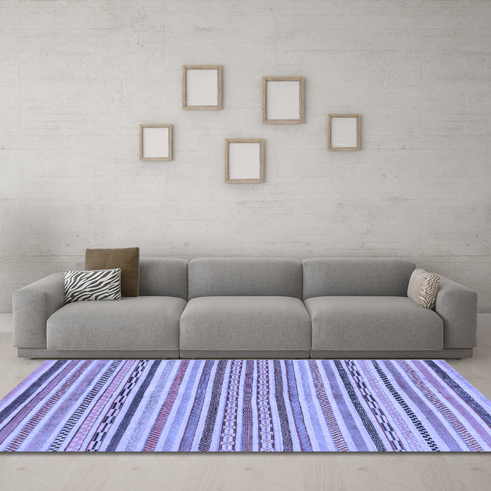 Machine Washable Abstract Blue Modern Rug in a Living Room, wshabs2311blu