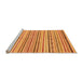 Sideview of Machine Washable Abstract Orange Modern Area Rugs, wshabs2311org