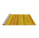 Sideview of Machine Washable Abstract Yellow Modern Rug, wshabs2311yw