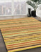 Machine Washable Abstract Sedona Brown Rug in a Family Room, wshabs2311