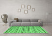 Machine Washable Abstract Emerald Green Modern Area Rugs in a Living Room,, wshabs2311emgrn