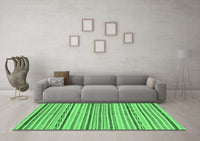 Machine Washable Abstract Emerald Green Modern Rug, wshabs2311emgrn