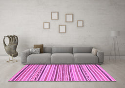 Machine Washable Abstract Purple Modern Area Rugs in a Living Room, wshabs2311pur