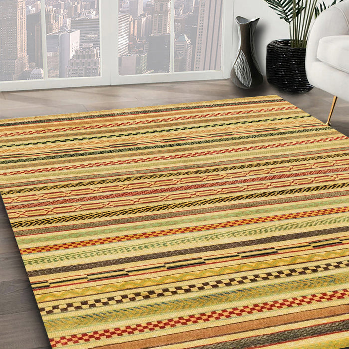 Abstract Sedona Brown Modern Rug in Family Room, abs2311