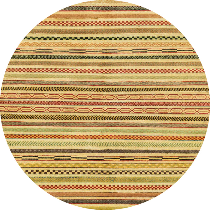 Round Abstract Sedona Brown Modern Rug, abs2311