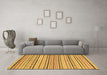 Machine Washable Abstract Brown Modern Rug in a Living Room,, wshabs2311brn