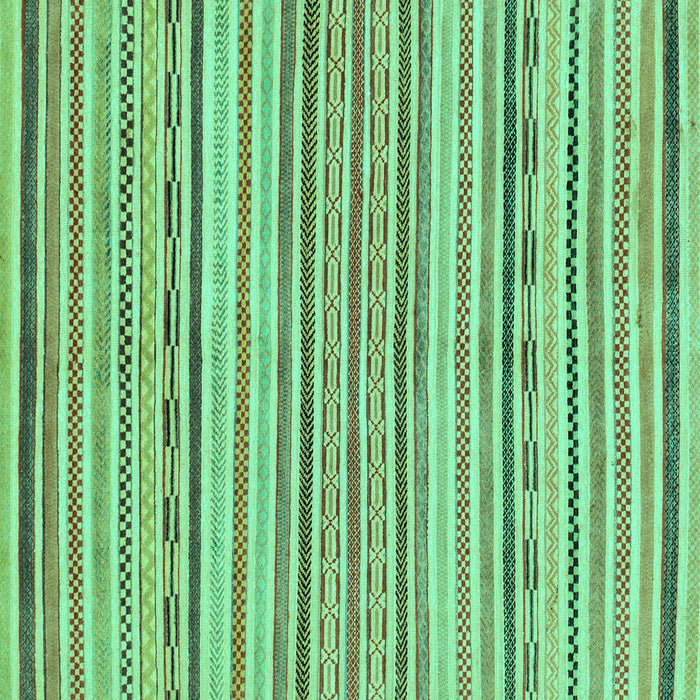 Square Machine Washable Abstract Turquoise Modern Area Rugs, wshabs2311turq