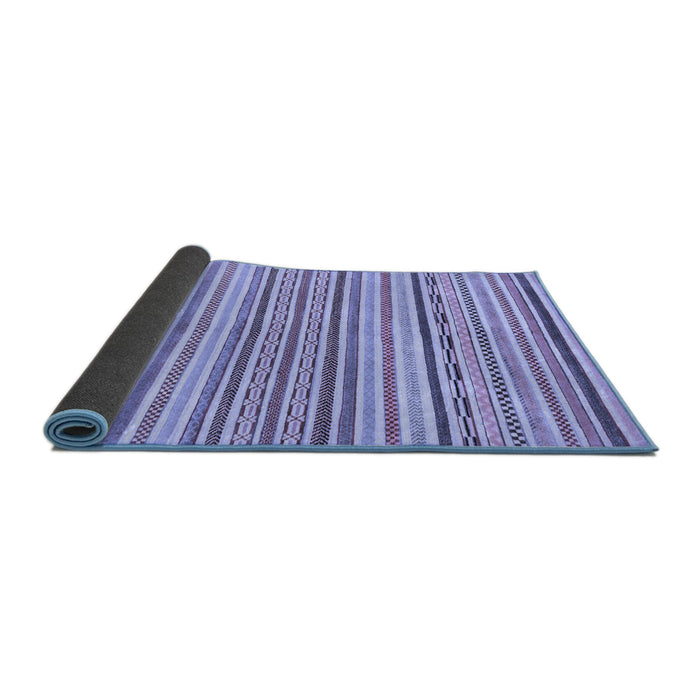 Sideview of Abstract Blue Modern Rug, abs2311blu