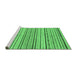 Sideview of Machine Washable Abstract Emerald Green Modern Area Rugs, wshabs2311emgrn