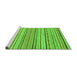 Sideview of Machine Washable Abstract Green Modern Area Rugs, wshabs2311grn