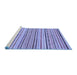 Sideview of Machine Washable Abstract Blue Modern Rug, wshabs2311blu