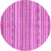 Round Machine Washable Abstract Purple Modern Area Rugs, wshabs2311pur