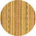 Round Abstract Brown Modern Rug, abs2311brn