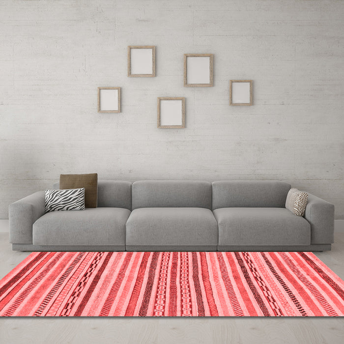 Modern Red Washable Rugs