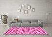 Machine Washable Abstract Pink Modern Rug in a Living Room, wshabs2311pnk