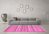 Machine Washable Abstract Pink Modern Rug, wshabs2311pnk