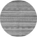 Round Machine Washable Abstract Gray Modern Rug, wshabs2311gry