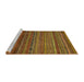 Sideview of Machine Washable Abstract Red Brown Rug, wshabs2312