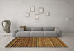 Machine Washable Oriental Brown Modern Rug in a Living Room,, wshabs2312brn