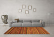 Machine Washable Oriental Orange Modern Area Rugs in a Living Room, wshabs2312org