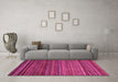 Machine Washable Oriental Pink Modern Rug in a Living Room, wshabs2312pnk