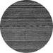 Round Machine Washable Oriental Gray Modern Rug, wshabs2312gry