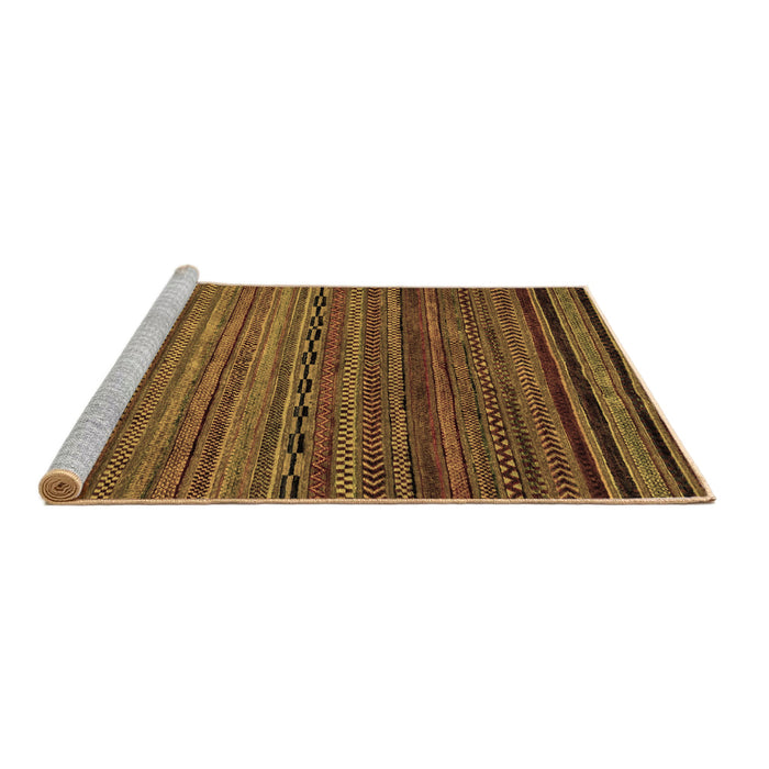 Sideview of Machine Washable Oriental Brown Modern Rug, wshabs2312brn
