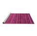 Sideview of Machine Washable Oriental Pink Modern Rug, wshabs2312pnk