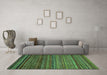 Machine Washable Oriental Turquoise Modern Area Rugs in a Living Room,, wshabs2312turq