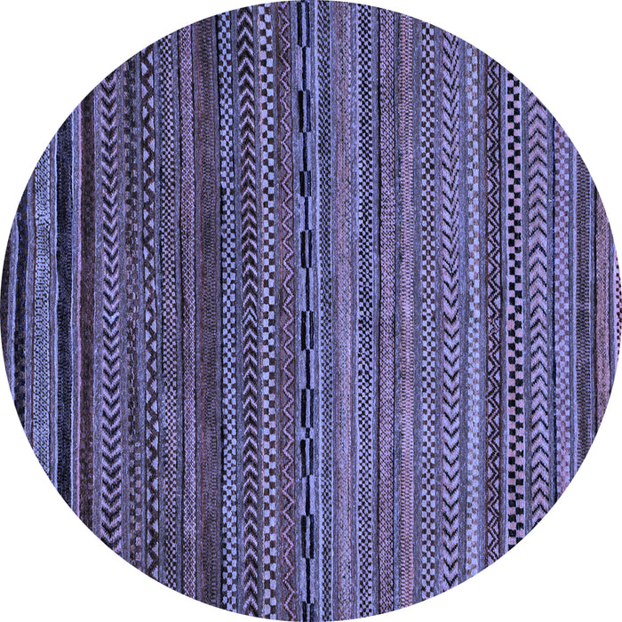 Round Oriental Blue Modern Rug, abs2312blu