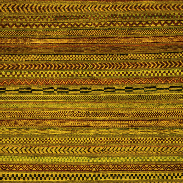 Machine Washable Oriental Yellow Modern Rug, wshabs2312yw