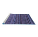 Sideview of Machine Washable Oriental Blue Modern Rug, wshabs2312blu