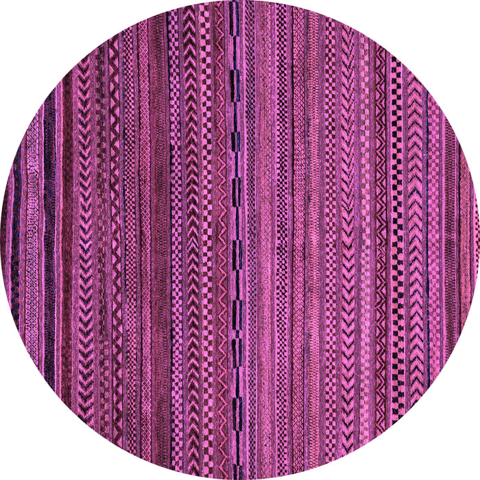 Round Oriental Purple Modern Rug, abs2312pur