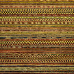 Square Abstract Red Brown Oriental Rug, abs2312