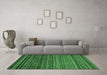 Machine Washable Oriental Emerald Green Modern Area Rugs in a Living Room,, wshabs2312emgrn