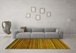 Machine Washable Oriental Yellow Modern Rug in a Living Room, wshabs2312yw