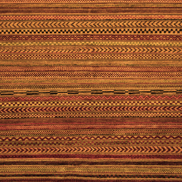 Square Oriental Orange Modern Rug, abs2312org