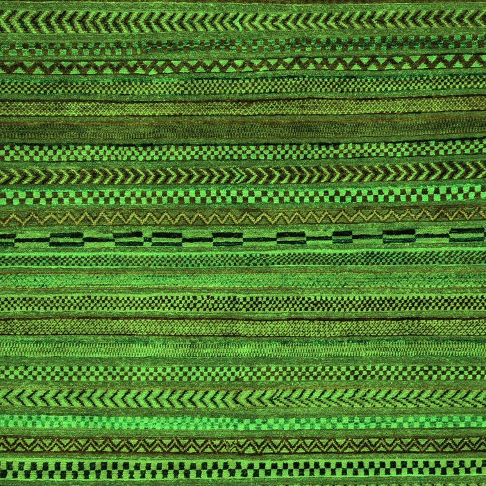 Machine Washable Oriental Green Modern Area Rugs, wshabs2312grn
