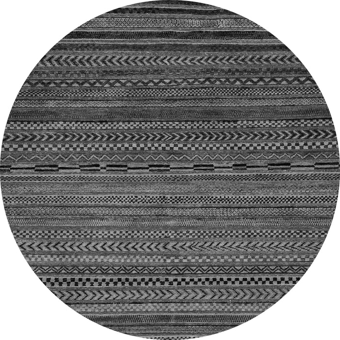 Round Oriental Gray Modern Rug, abs2312gry