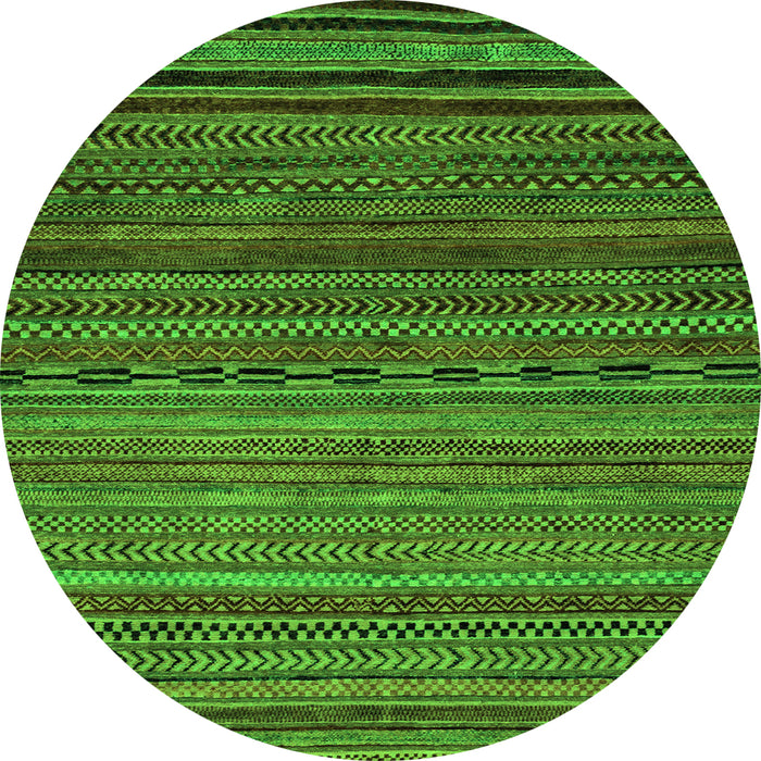 Round Oriental Green Modern Rug, abs2312grn