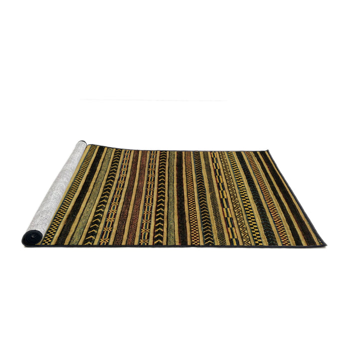 Sideview of Machine Washable Abstract Orange Rug, wshabs2313