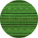 Round Oriental Green Modern Rug, abs2313grn