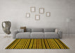 Machine Washable Oriental Yellow Modern Rug in a Living Room, wshabs2313yw