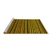 Sideview of Machine Washable Oriental Yellow Modern Rug, wshabs2313yw