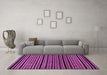 Machine Washable Oriental Purple Modern Area Rugs in a Living Room, wshabs2313pur