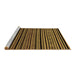 Sideview of Machine Washable Oriental Brown Modern Rug, wshabs2313brn