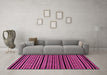 Machine Washable Oriental Pink Modern Rug in a Living Room, wshabs2313pnk